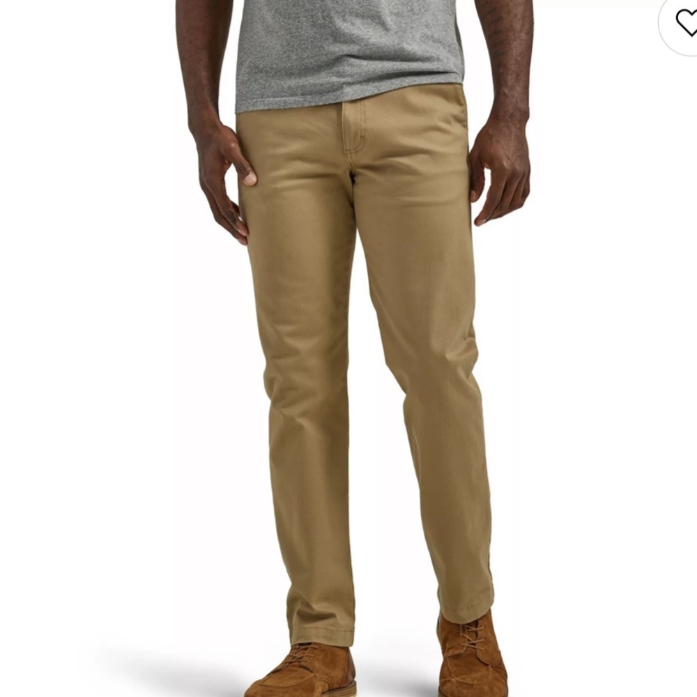 Men's Lee Extreme Motion Slim Straight Chino Pants - Tan Sz 34x32 NWT
